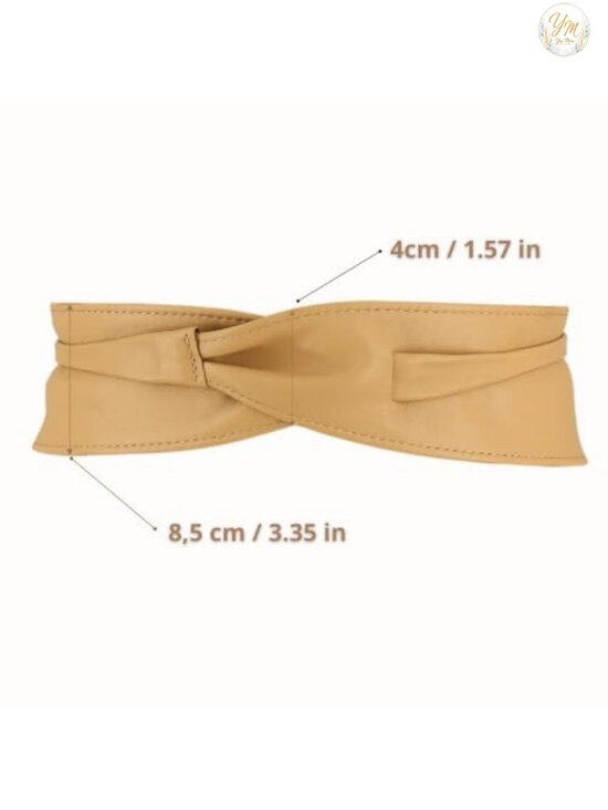 Italian Leather Obi Belt Wide Waist Belt for Women main image 6